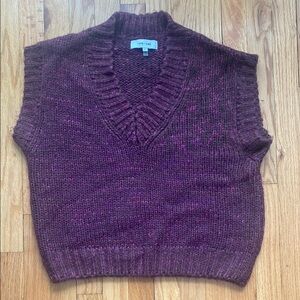 Purple V-Neck Sweater Vest